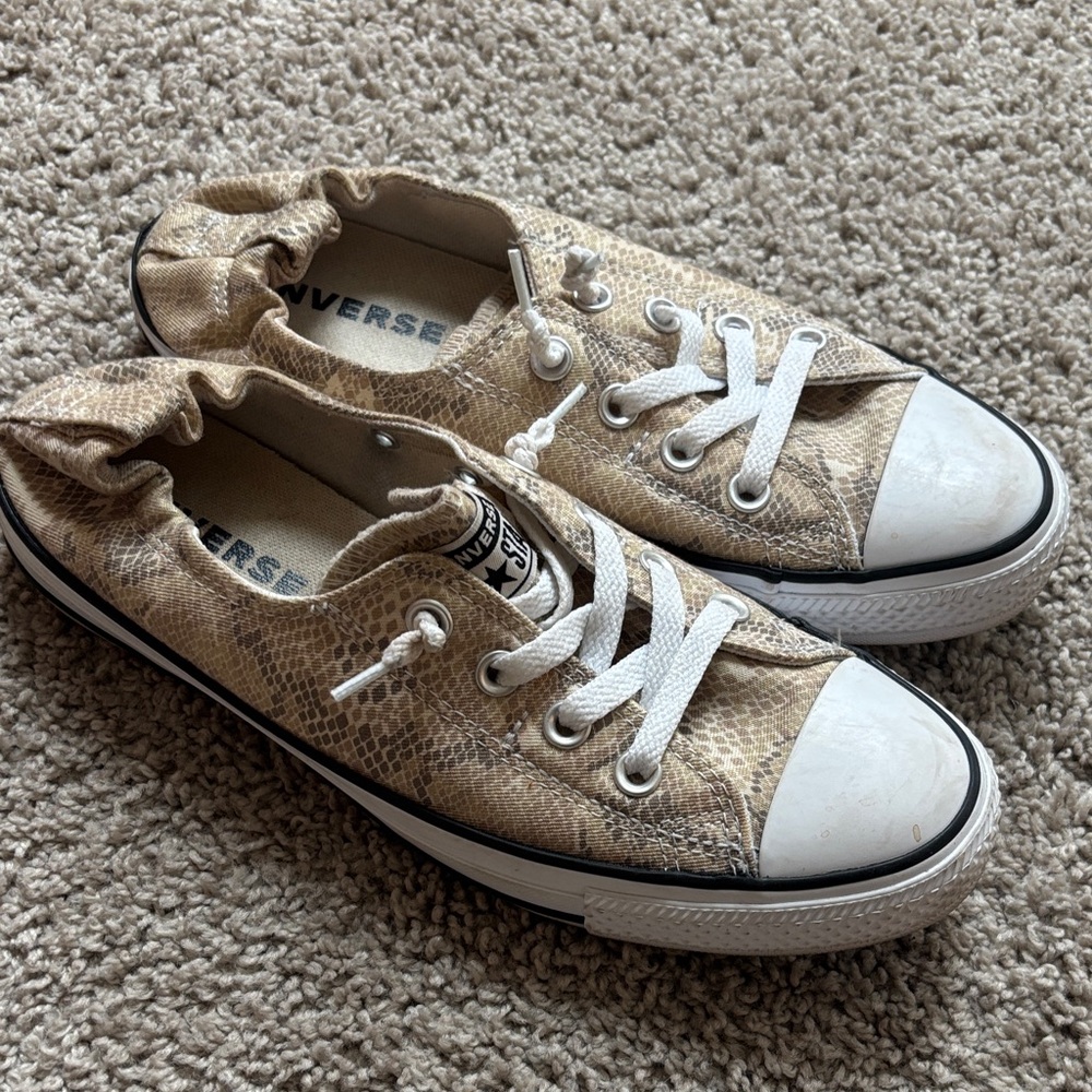 Snake print converse shorelines